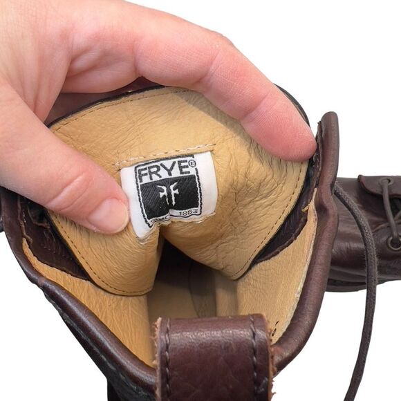 Frye Veronica Combat Boot Bootie lace up 3476276 6b - Picture 14 of 14